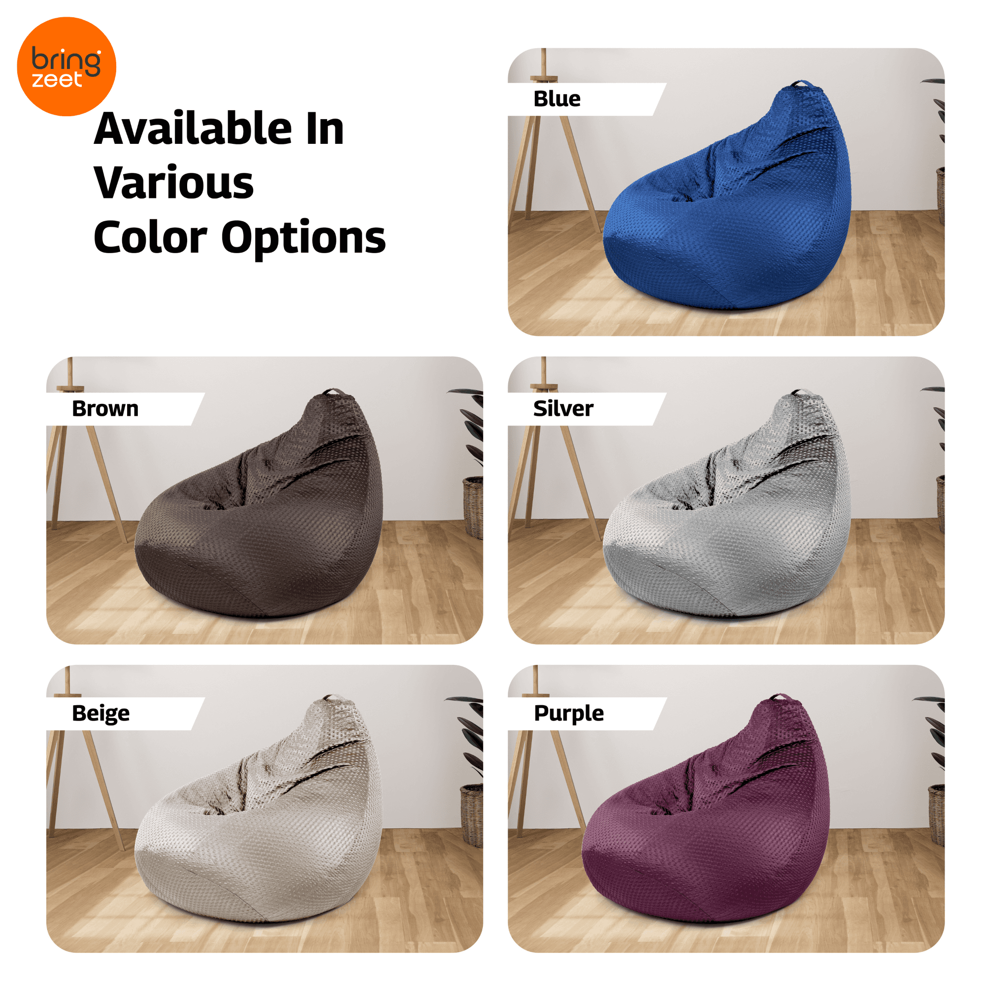 Airest™ Brown 5XL Bean Bag Chair | Ready to Use | Filled with Beans