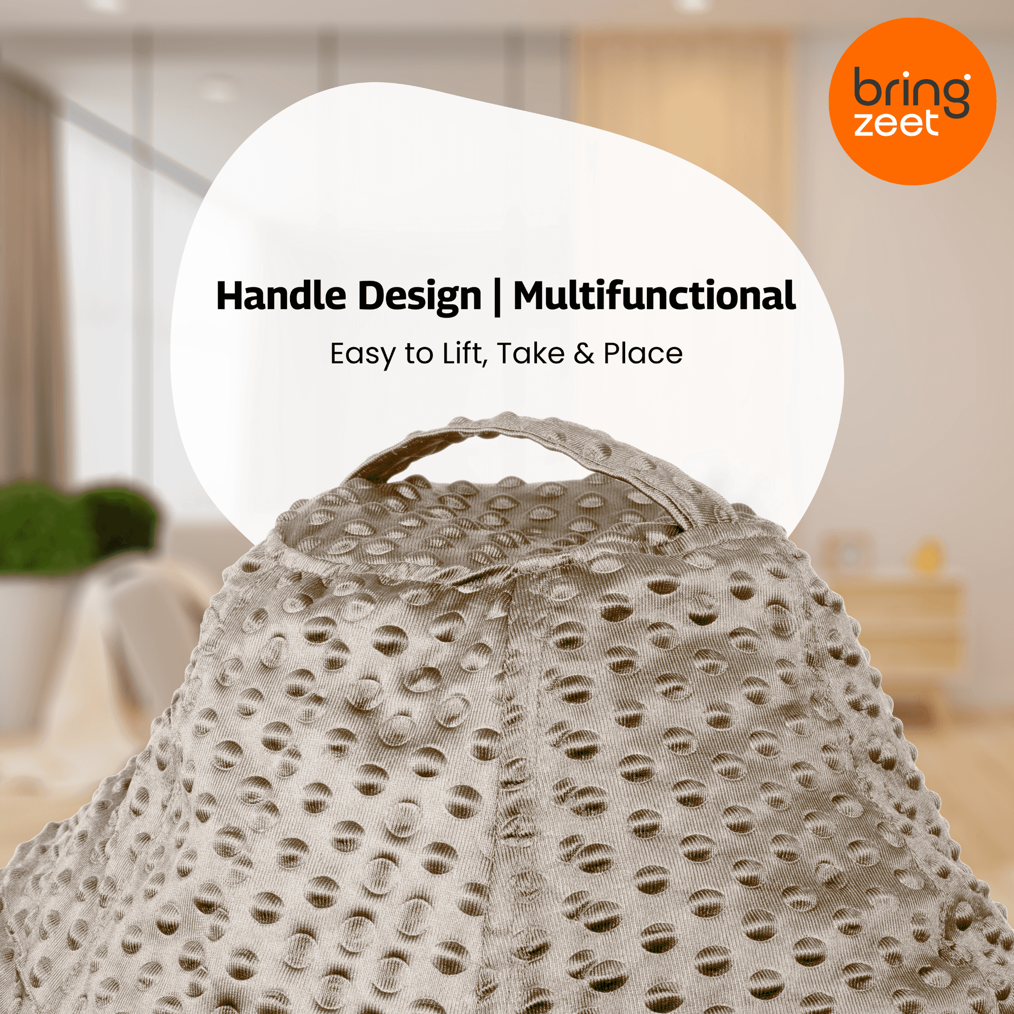 Airest™ Beige 5XL Bean Bag Chair | Ready to Use | Filled with Beans